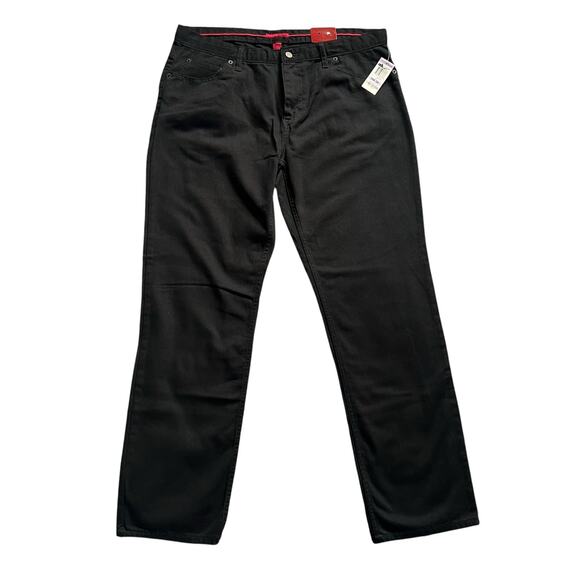 Alfani Black Denim Jeans Slim Fit 5 Pocket Style Low Waist 38 W 32 L New - Picture 1 of 13